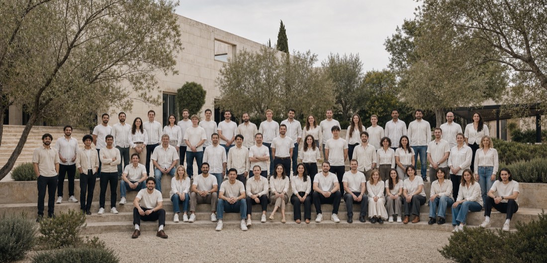 Lumethica specialist team gathered outdoors in a courtyard